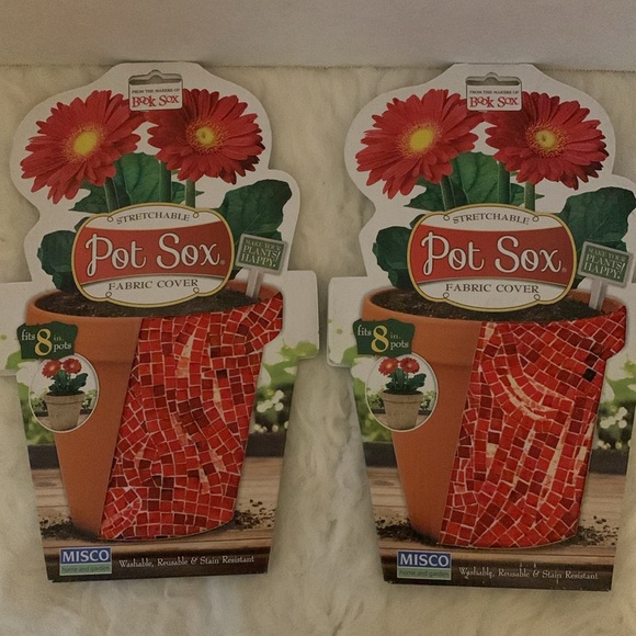 Stretchable pot sox fabric cover. Washable, reusable & stain resistant, fits 8” - Picture 3 of 7